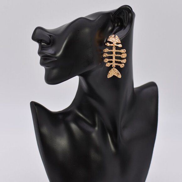 Fish bone Earring ♥ - Picture 4 of 6